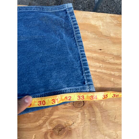 Carhartt Jeans Mens 34x36 Blue Denim Carpenter Utility Work Dungaree distress - Picture 7 of 10